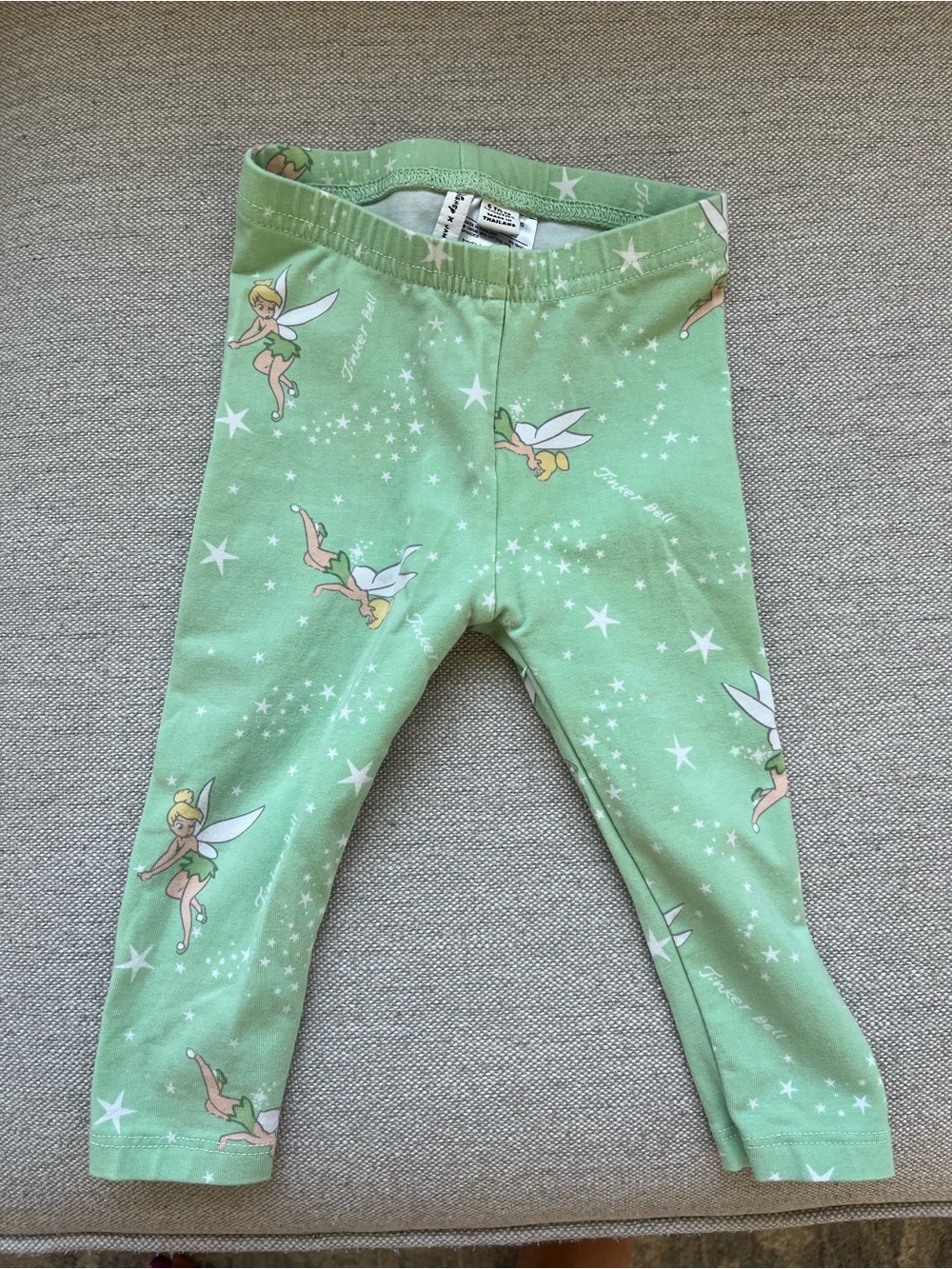 Janie and Jack Tinker Bell Green Baby Girl Leggings